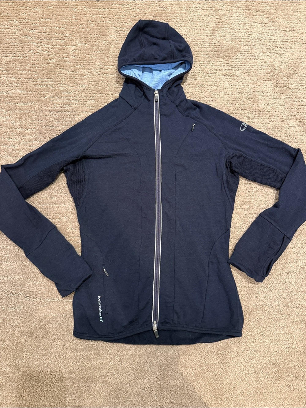 Icebreaker 220 GT Women’s Merino Wool Hoodie Baselayer Small - Picture 2 of 7